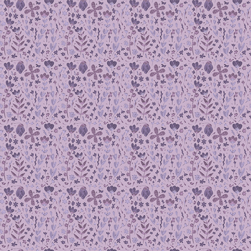 Purple small floral pattern quilting fabric, perfect for crafting, sewing, and DIY projects